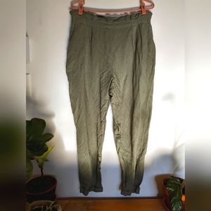 Zara High Waist Kaki Pants